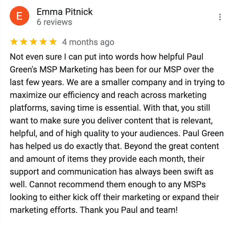 MSP Marketing Edge review